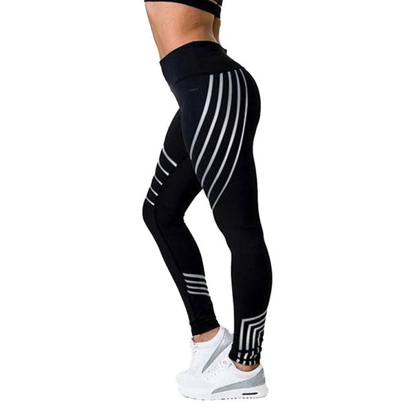 Women Black Mesh Yoga Pants