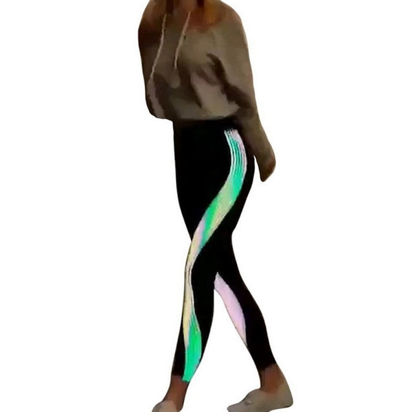 Women Black Mesh Yoga Pants