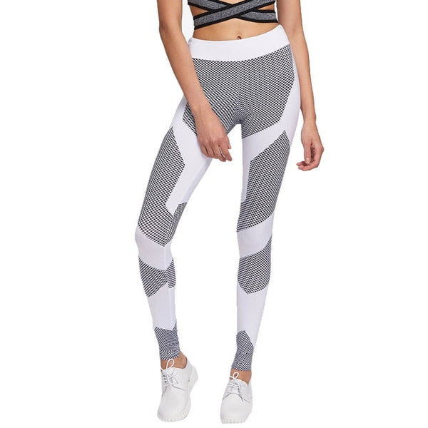 Women Black Mesh Yoga Pants