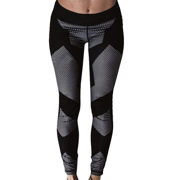 Women Black Mesh Yoga Pants