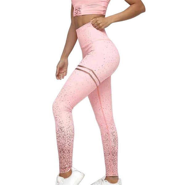 Women Black Mesh Yoga Pants