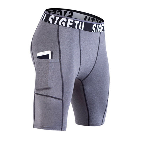 Elastic Men Shorts Fitness Running Shorts