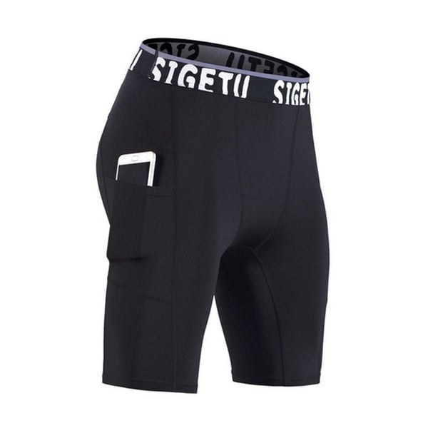 Elastic Men Shorts Fitness Running Shorts