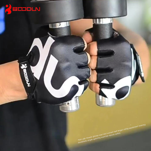 breathable anti slip gym fitness gloves for men
